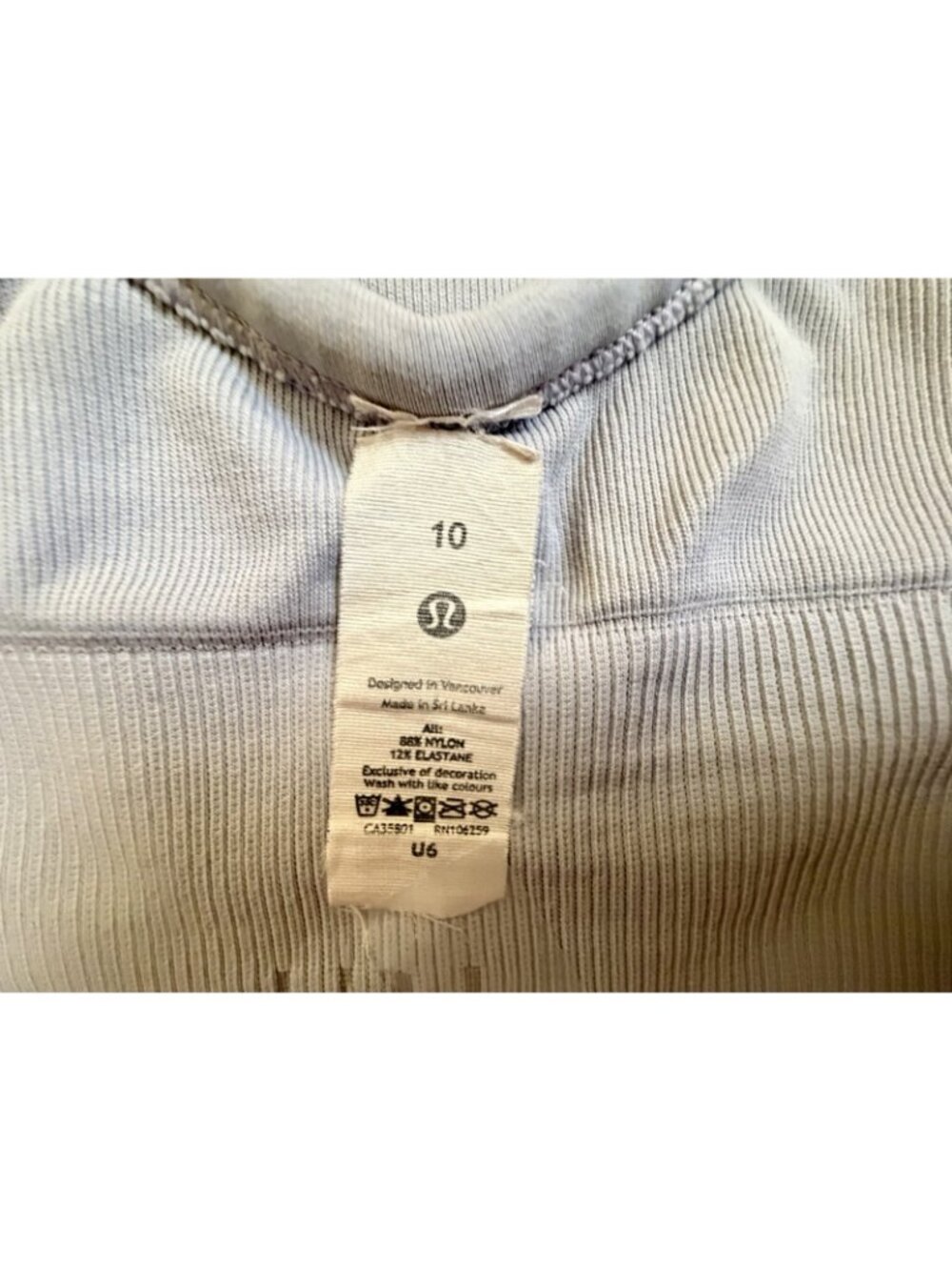 Lululemon Ebb To Street Bra Light Grey Size 10 - Picture 6 of 7